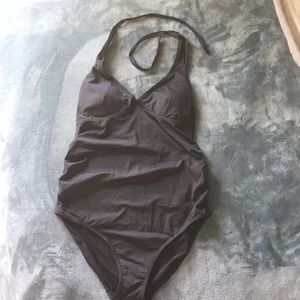 Black maternity one piece swimsuit